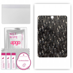 apgo Protective Skin Sticker for the back compatible with Samsung Galaxy Tab S3 9.7, Wrap Film, Foil, Vinyl - Pattern Carbon Black Pixel