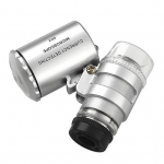 60X k&auml;eshoitav mini taskumikroskoobi luup juveliiri luup LED UV-valgusega