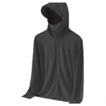 Meeste naiste p&auml;ikesekaitseriided kapuutsiga, pikendatud &auml;&auml;rega pikkade varrukatega p&auml;ikesekaitsemantel, &uuml;hev&auml;rviline t&otilde;mblukuga plekist p&auml;ikesekaitsemantel L must