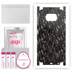 apgo Protective Skin Sticker for the back+sides compatible with Xiaomi Poco X3, Full Wrap Film, Foil, Vinyl - Pattern Carbon Black Pixel