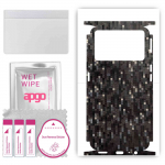 apgo Protective Skin Sticker for the back+sides compatible with Oppo K9 Pro 5G, Full Wrap Film, Foil, Vinyl - Pattern Carbon Black Pixel