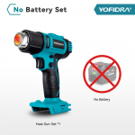 YOFIDRA 550℃ Elektriline kuumap&uuml;st Heat Hot Air Gun 2 tuulekiiruse k&auml;iku 6 k&auml;iku Valikuline LED-ekraan Juhtmeta Laetav Kuumap&uuml;st makita 18V aku jaoks NO Battery NO Accessory