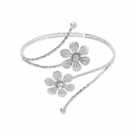 Lahtise k&auml;ega k&auml;ev&otilde;ru, &uuml;hev&auml;rviline lilleline leht, sassis sisekujundus, libisemisvastane daami ballipidu C valge