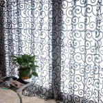 Romantiline lilleline viinapuu Voile t&uuml;ll ukse-akna kardinapaneel Drape Sheer Valances lilla