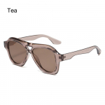 Suured Double Bridge P&auml;ikeseprillid Retromustad Varjud Trendikad Pilot P&auml;ikeseprillid UV4 Prillid Naiste P&auml;ikeseprillid Y2K Prillid