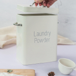 6.5L Laundry case Cereal Flour Barrel Food Storage Box with Spoon Organizer Canister Bin White 6.5L_23x18.2x15.7cm