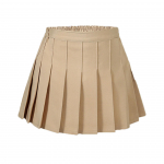 Suvine laste plisseeritud seelik Soliidne vabaaja seelik, mis sobib koolit&uuml;drukutele, l&uuml;hike seelik vabaaja mood tantsuetendus A-line seelik teismelistele 170cm khaki