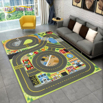 Laste m&auml;ngumatt maanteel simuleeritud linnaliikluse m&auml;ngutoa ala vaip, vaip kodu elutoa magamistoa diivan, laste libisemiskindel p&otilde;randamatt 230x160cm(90x62in)