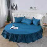High Grade Pure Cotton Round Bedspread 200cm Round Bed Sheet 100% Cotton Solid Color Bed Skirt No Pillowcase 1pc Sheet 220cm