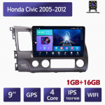 Androidi autostereoraadio Honda Civicule 2005&ndash;2012 auto multimeediumipleier 2 dini DVD k&otilde;larid peakomplekti heli WIFI 1+16 GB