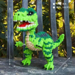 Loomade maailma dinosauruste ehitusplokid m&auml;nguasjad hiiglaslikud Tyrannosaurus Rex klotsid isetegemise komplekti mudel lastele t&auml;iskasvanutele m&otilde;eldud s&uuml;nnip&auml;evakingitus