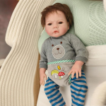 Reborn Baby Realistic Pehme keha Elus Bebe Vasts&uuml;ndinud Viimistletud Juuksed V&auml;rvitud Nukk Lastele T&uuml;drukutele Kingitusnukud 48cm