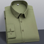 Stretch soliidsed kleit-s&auml;rgid meestele &Auml;riline pikkade varrukatega pehme mugav meeste pidulik s&auml;rk ilma esitaskuta S~6XL pluss suurus 6XL