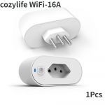 Graffiti Smart WiFi pesa 16A Brasiilia pistik reaalajas m&otilde;&otilde;tmise statistika mobiilirakenduse ajastatud h&auml;&auml;lkaugjuhtimispult cozylife WiFi-16A