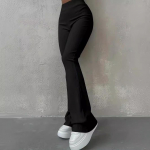 Naiste Mood Slim Fit S&auml;&auml;rised &Uuml;hev&auml;rvilised K&otilde;rge V&ouml;&ouml;kohaga P&uuml;ksid XS must