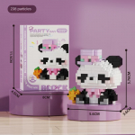 Peoloom Micro Diamond Ehitusklotsid Loovad harivad m&auml;nguasjad t&uuml;drukutele 6/7/8/10 aastased kingitused Panda4-238Pcs