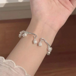 Trendikas hiina stiilis Lily Of the Valley lilleline k&auml;ev&otilde;ru avatav reguleeritav k&auml;ev&otilde;ru naistele t&uuml;drukutele ehted kingitused