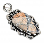 Malinga Jasper Gemstone Handmade 925 Sterling Silver Jewelry Pendant 2.48 m3q54