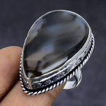 Montana Agate Gemstone 925 Sterling Silver gift Jewelry Ring Size 8 l0q30