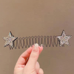 Uued Korea Rhinestone Star Juukseklambrid T&uuml;drukutele Juuksekoristaja Kamm Naiste Updoor Juukseklambrid Peakatted T&uuml;drukutele Lastele Juukseaksessuaarid