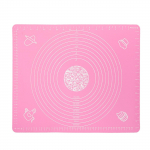 Toidu silikoonmatt Fondant Place Mat S&otilde;tkumine Taignamatt Taigna rullimine skaala tarkvaraga L&otilde;ikelaua lauat&ouml;&ouml;riist One Size roosa