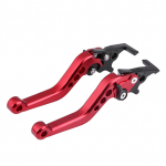 Paar mootorratta CNC modifitseeritud k&auml;epidemega mitut reguleeritavat alumiiniumsulamist sarvpidurisiduri tarvikut punane