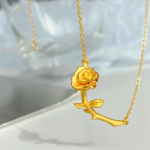 Roosikaelakee naiste kerge luksuslik ni&scaron;&scaron;disain Sense Gold Retro lilleline rangluu kett roostevabast terasest