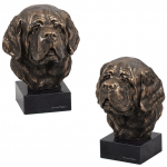 St. Bernard, Saint Bernard, Alpine Mastiff, Bernhardiner - Dog statue, bust on stone base, sculpture, trophy for dog show by Art-Dog brand