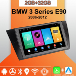 Android Carplay autoraadio BMW 3-seeria E90 2006-2012 multimeediumipleieri peakomplekti stereo GPS-navigatsioon BT WIFI 2+32GB 2+32GB