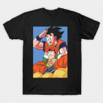 Meeste Must Tr&uuml;kiga T-s&auml;rk &Uuml;lisuur T-s&auml;rkDRAGON BALL L&otilde;iketa &Uuml;lekandepaberiga Tr&uuml;kk Puuvillane T-s&auml;rk S must
