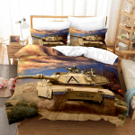 Tanki tekikottide komplekt, s&otilde;jateemaline lohukate lastele poistele, teismelistele meestele, sisekujundusega pol&uuml;estrist voodikate padjap&uuml;&uuml;riga 173x218cm 2pcs