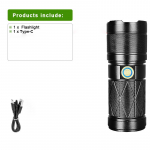 Super ere laetav taskulamp Long Shot 4000M suure v&otilde;imsusega LED-lamp Sisseehitatud aku Suure v&otilde;imsusega veekindel suumitav tugeva valgusega v&auml;lklamp A-300W LED