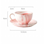 Lihtne marmorist p&otilde;hjamaise stiilis keraamiline p&auml;rastl&otilde;unatee kohvitass Lilletee tass Veetass Piimatass