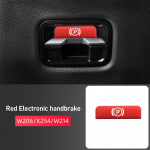 Auto esitule elektrooniline k&auml;sipiduri plaaster ukse lukustuspaneeli kleebis Stardikaunistus Mercedes Benz C GLC W206 X254 W214 2022 jaoks Electronic handbrake punane