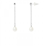 K&otilde;rvar&otilde;ngad - PERLINEA - ehtsad kultiveeritud p&auml;rlid - 7-8 mm - valge kuld - 2-aastane garantii