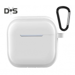 Airpodide kaitse&uuml;mbris 4 (2024. aasta) Pehme silikoonist k&otilde;rvaklapi kate koos kandeklambriga, kukkumisvastane tolmukindel lihtne laadimine kaasaskantav tolmukindel k&otilde;rvaklapp for Airpods 4 valge