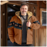 Meeste talveprindiga jope Meeste vabaaja trendi lukuga kapuutsiga jope L must