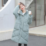 Paksendatud jakk sulejope Naiste avar talvejope keskmise pikkusega jope L hall v&auml;rv