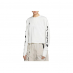 Nike ACG Seeria &Uuml;mmarguse kaelusega Kirjaga Pikkade varrukatega T-s&auml;rk Naiste topid Valge CK6883-100 XS
