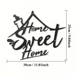 1 tk Home Sweet Home Silt &ndash; metallist seinakaunistus, stiilne ukse- ja majakaunistus, elegantne seinariip kodukaunistuseks helehall v&auml;rv