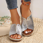 Suvised naiste kiilsandaalid Premium ortopeedilised avatud varbaga sandaalid Vintage libisemisvastased nahast vabaaja naiste platvormiga retrojalatsid 36 must