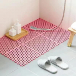 6 tk 30x30cm TPE p&otilde;randaplaadid libisemiskindlad plaadid &uuml;hendamine du&scaron;imatt v&auml;listingimustes pehmendusmatt vannitoa tekile &auml;ravooluga basseini terrass r&otilde;du 30x30cm roheline