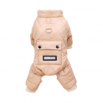 Talvised soojad koerriided v&auml;ikestele ja keskmistele koertele kassidele kombinesooni veekindel lemmikloomajakk Chihuahua Yorkie mopsi mantel Shih Tzu pruun