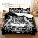 Paha Saatanlik Mantra Voodipesukomplekt &Uuml;hekohaline Kaksik T&auml;issuuruses Kuninganna Kuningsuuruses Voodikomplekt T&auml;iskasvanu Laps Magamistuba 3D Tr&uuml;kk AU Single 140x210cm