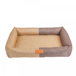 Splice Sponge Pet Mat Linasest riidest koeravoodi lukuga Eemaldatav ja pestav koeravoodi Mugav, hingav ja lahe koeramatt M 50*40*14cm