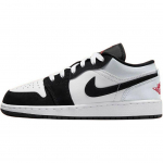 Air Jordan 1 Low GS Panda Toe Laste tossud Valge Tulepunane Must HF3188-106 36.5