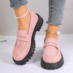 2024. aasta kingad Naiste suures suuruses p&uuml;ksid Naiste Briti stiilis platvormkingad Kontorijalatsid Naistele Kerged vabaaja disainerkingad Zapatos De Mujer 39 roosa