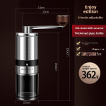 Kaasaskantav 304 roostevabast terasest k&auml;siv&auml;ndaga kohviveski 6-speed Enjoyable Edition Coffee Machine