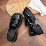 2024 Uued Naiste Platvormkingad Kevad ja S&uuml;gis Briti Stiilis Slip-on Naiste Mokassiinid Moodne K&otilde;ikjale Sobivad V&auml;ikesed Nahast Kingad Naistele 35