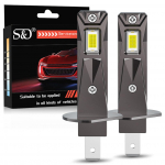 2 tk H1 LED esitule pirnid Mini Canbus H1 LED lamp 15000LM 30W CSP auto esitule jaoks Ventilaatorita p&auml;evas&otilde;idutuli Auto diood udutuled 12V 6000K valge H1